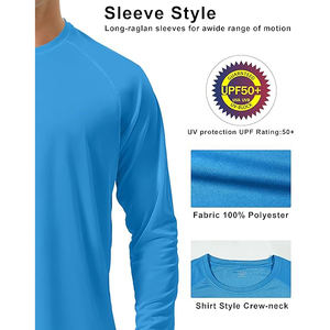 Rashguard pour homme à manches longues, tissu extensible, respirant, compression athlétique, léger, durable, anti-UV, séchage rapide - Product Image 3