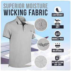 Poitrine assortie Camisas Para Hombres Polos de golf pour hommes T-shirts Polos à manches courtes - Product Image 2