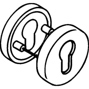 HEWI 306.23PB 90 <b>Plastic</b> Key Rosette Pair 90 Escutcheon 10.5 mm Round BB for Wall Organizers - Product Image 1