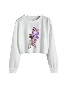 Top corto con estampado floral personalizado para mujer, camisetas transpirables de moda de verano, respetuosas con el medio ambiente - Product Image 3