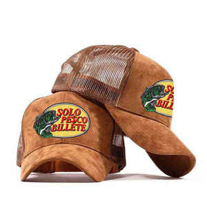 Personnalisable 5-Panel 3D Broderie Suede Mesh Caps Y2K Truck Driver Hat Casual Beach Performance Outdoor Jersey - Product Image 4