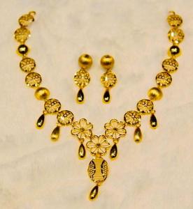 Haute qualité 21cm Dubai plaqué or collier de mariée chaînes de mariage avec pierre de Zircon pour cadeau bijoux en gros en stock - Product Image 3