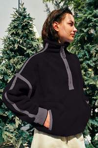 Sudadera de Invierno para Mujer, Estilo Urbano, Nuevo Diseño, Holgada, con Capucha, Cómoda, Estampada, con Logotipo Personalizado en la Parte Delantera, Otoño - Product Image 3