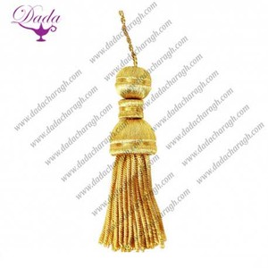 French Metal Bullion Wire Fringe Sewing <b>Tassels</b> Rhinestone <b>Trimming</b> Crocheted Customized Size Durable Garment & Home Textile Use - Product Image 5