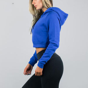 Sweats à capuche pour femmes de haute qualité et élégants, vente en gros, logo tissé personnalisé sur le devant, sweats à capuche respirants de couleur unie - Product Image 4