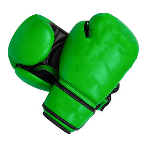 Best Design Lightweight Leather Boxing <b>Gloves</b> for Solid Green Color Wholesale Low Price for Sporting Use - Product Image 4