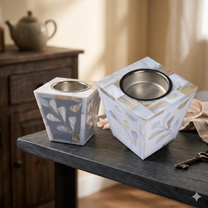 Quemador de incienso de cristal ecológico al por mayor, decoración de lujo para el hogar, patrón floral pulido, tamaño personalizado, regalo de boda - Product Image 1