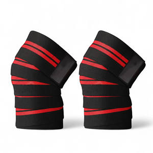 Bande de compression élastique pour le genou, pour la musculation, l'haltérophilie et l'entraînement de force, sécurité en salle de sport - Product Image 1