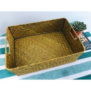Handcrafted woven straw <b>storage</b> <b>baskets</b> design natural segrass organizer bins fir kids <b>baby</b> room - Product Image 1