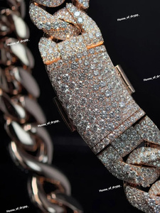 Collar de Cadena Cubana de Plata 925 con Incrustaciones de Diamantes, Estilo Hip Hop de Lujo para Hombre y Mujer - Product Image 2