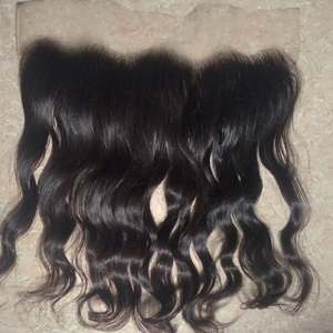 Extensiones de cabello indio virgen crudo, paquetes ondulados naturales, trama de máquina, cierres dobles dibujados, suministro de peluca - Product Image 1