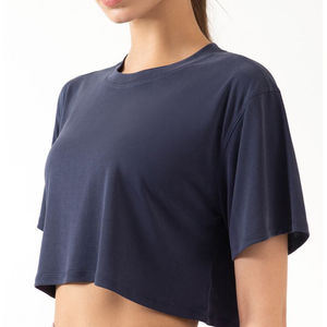 Camisas Tb 100% algodón liso en blanco verano Casual Wear mujer camiseta Casual Wear O cuello mujeres O cuello camisetas - Product Image 5