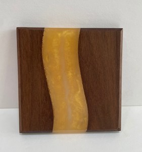 Sous-verre en résine époxy de qualité supérieure, œuvre d'art en résine époxy, style bohème, fait à la main, écologique, design personnalisé pour table - Product Image 6