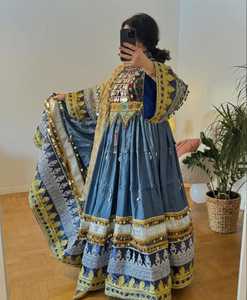 เสื้อผ้าสไตล์วินเทจสำหรับผู้หญิงขนาดใหญ่พิเศษสไตล์เรียบง่ายใหม่ชุดกางเกงแม็กซี่แบบมีความยาวเต็มตัวสไตล์อัฟกานิสถานชุดเดรสลูกไม้ตกแต่งขายส่ง - Product Image 3