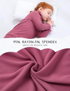 Conjunto de Pijama de Manga Larga de Algodón y Elastano para Bebés, Niñas y Niños, Verano, Estampado, Prenda Suave Teñida, Marca Personalizada, 12 Meses-7 Años - Product Image 5