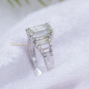 Anillos de compromiso de oro blanco sólido de 18 quilates hechos a mano de alta calidad IGI piedras preciosas de diamantes para bodas, fiestas, joyería al por mayor - Product Image 2
