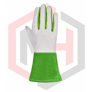 Guantes protectores de mano de cuero para construcción y trabajo pesado - Product Image 1