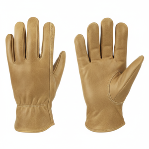 Guantes de Construcción al por Mayor, de Cuero Vacuno, Resistentes, Antideslizantes, Transpirables, de Seguridad Laboral, Personalizables, Sin Polvo - Product Image 2