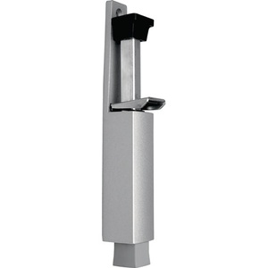 DENI 3837 0060 22 Butée de porte en zinc moulé sous pression argentée, hauteur de levage 60 mm, butée de porte à fixation murale - Product Image 1