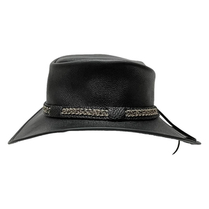 Nuevos Sombreros de Vaquero de Cuero 100% Unisex al por Mayor 2025, Sombrero de Vaquero Occidental de Cuero con Ala Ancha y Estampado Personalizado - Product Image 3
