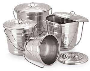 Cubo de Almacenamiento de Cocina Multiusos Ecológico de Acero Inoxidable Clásico, Pulido Espejo, Moderno, de 2-5 Litros, con Tapa - Product Image 2