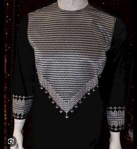 Factory Direct Sale <b>Men's</b> Afghani Dresses New Design Custom Embroidery O-Neck 2 Piece <b>Shirt</b> Shalwar Sets <b>For</b> Male - Product Image 2