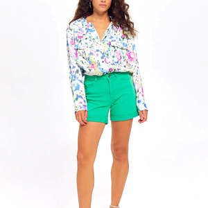 Shorts de Verano Transpirables Personalizados para Mujer, Shorts de Gimnasio para Correr, Yoga, 100% Algodón - Product Image 1