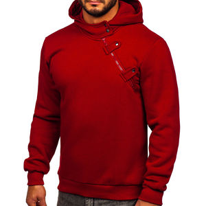 Streetwear 100% coton sweats à capuche personnalisables personnalisé hommes pull à capuche hiver lourd coton solide à capuche polaire - Product Image 3