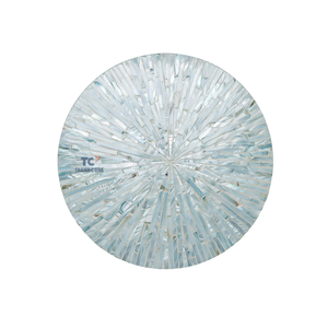 หอยมุกเป็นมิตรกับสิ่งแวดล้อมโบฮีเมียนแผ่นรองจานปรับแต่งได้พร้อมเปลือกหอยทะเลสำหรับงานปาร์ตี้และการตกแต่งแบบชนบทที่ทันสมัย - Product Image 4