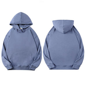 Streetwear d'hiver décontracté pour hommes, pull à capuche 100% polyester, doublure en polaire douce, poignets côtelés, poche kangourou, logo avant - Product Image 5