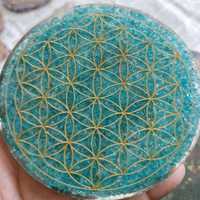 Posavasos de Orgón con Gema de Amatista Hecha a Mano, el Más Vendido, Artesanía de Cristal Natural Espiritual, Reiki, Meditación, Feng Shui, Estilo Amor