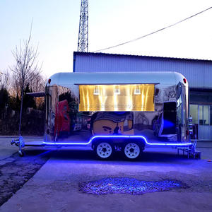Remolque de Comida de 400x200cm con Servicio de Dulces y Papas Fritas, Estructura de Aluminio y Fibra de Vidrio para Venta Ambulante en Exteriores - Product Image 2