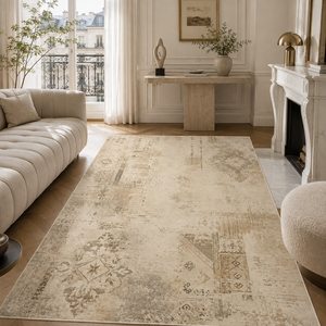 Netline Home Westward Watercolour Soft <b>White</b> Abstract Washable <b>Rug</b> - Product Image 5