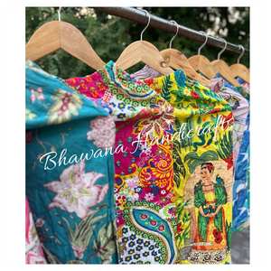 Les enfants d'impression de bloc faits à la main portent des pantalons, pantalons en coton pour enfants, pantalons colorés pour enfants - Product Image 3