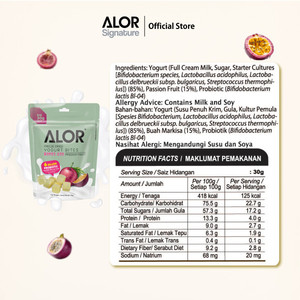 Bouchées de yaourt lyophilisé à la passion avec probiotiques, nutritives, 30g, Halal, collation fritée - Product Image 2