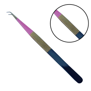 Pince à cils à volume incurvé noir rose à 45 degrés grande quantité Extension de cils professionnelle en acier inoxydable pointue Stahlmann - Product Image 6