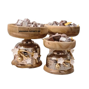 Plato de Metal Dorado Pulido y Martillado para Chocolate, Diseño de Lujo para Ramadán, Multifuncional, Ecológico, de Alta Calidad, Venta al Por Mayor - Product Image 4