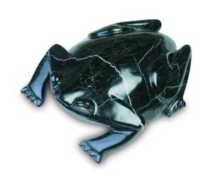 รูปปั้นกบหยกเขียวแกะสลักด้วยมือหินธรรมชาติรูปสัตว์นำโชคตกแต่งบ้านของขวัญฮวงจุ้ยของสะสม - Product Image 5