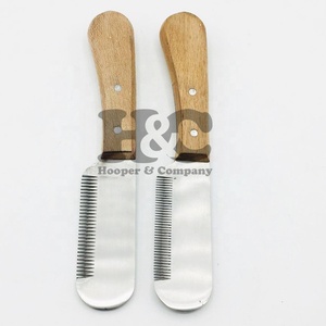 High Quality Stripping Knife Stainless Steel Pet Grooming <b>Scissors</b> and Wood Handle Stripping Brush Set with Sustainable Design - Product Image 6