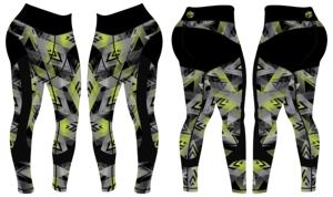 Mallas de Yoga de secado rápido de cintura alta para mujer, cintura elástica, pantalones transpirables de LICRA/nailon hechos en Pakistán - Product Image 5