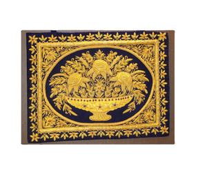 Zari bordado colgante de pared bordado a mano Zari resina flores decoración del hogar regalo Función de jarrón de pared - Product Image 1