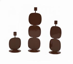 Ensemble de bougeoirs géométriques décoratifs en émail pour la décoration de la maison, centre de table de mariage, design géométrique pour la décoration de table - Product Image 1