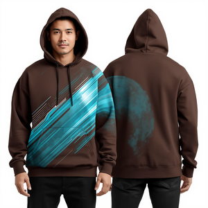 Sweat à capuche imprimé en coton épais de qualité supérieure, coupe décontractée, pull tendance, vêtements OEM ODM, directement de l'usine - Product Image 3