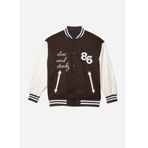 Hot Selling Designer High Street Stand Varsity <b>Jacket</b> <b>Men</b> Winter College <b>Baseball</b> Hip Hop Letter Embroidery Breathable Canvas - Product Image 3