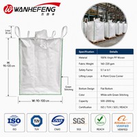 Sac vrac FIBC en forme de U à quatre coins avec bandes renforcées en U, couture de bord ondulé vert anti-fissures, forme carrée sans gonflement
