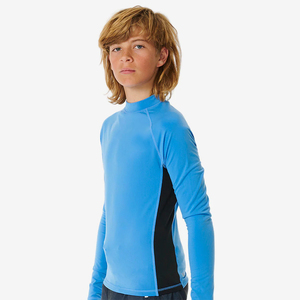 Camisetas de Manga Larga de Secado Rápido para Gimnasio y Fitness para Niños, Protección Solar UPF50+, Antibacterianas, Color Azul, Cuello Redondo, BJJ, Ecológicas - Product Image 4