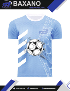 Uniforme de Fútbol Profesional, Conjunto Impreso 100% Poliéster, Azul Cielo y Blanco, Ligero, de Secado Rápido, Transpirable, Geométrico - Product Image 4