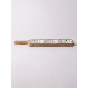 Large Wooden Hotel Ware Dessert Platter with 3 Compartments Ideal for Dates and <b>Snacks</b> Elegant Table Top Server Ware - Product Image 4