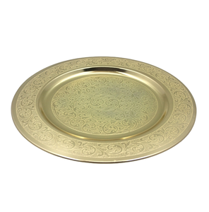 Plato redondo de hierro para vajilla con bandeja de servicio de nuevo estilo de Color Chapado en Latón para Decoración de mesa y cocina casera - Product Image 5