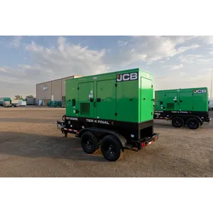 Groupe électrogène diesel industriel 100 kW avec sélecteur de tension à commutateur rotatif, remorquable, pour usage commercial de secours - Product Image 2